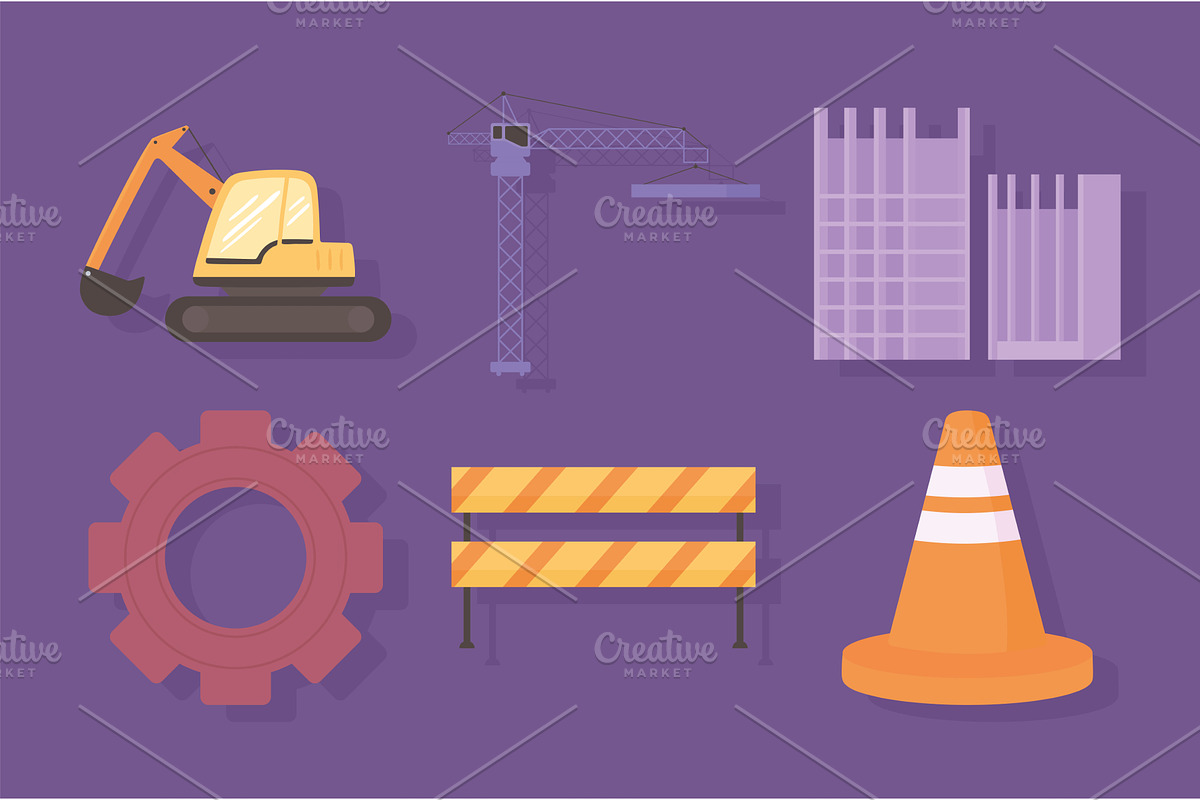icons set construction, an Object Illustration by studiogstock