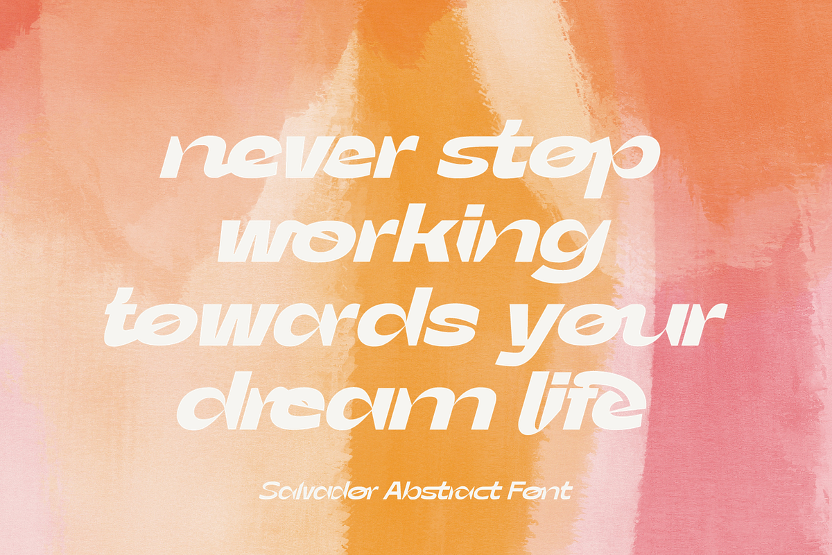 Salvador Abstract Font, a Sans Serif Font by 177Studio (Photo 4 of 8)