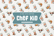 Joyful Chef Kid Adorable Cartoon, a Food Illustration by Gohsantosa (Thumbnail 2 of 4)