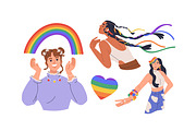 LGBTQ people & rainbow flags set, a Person Illustration by Good Studio (Thumbnail 3 of 7)