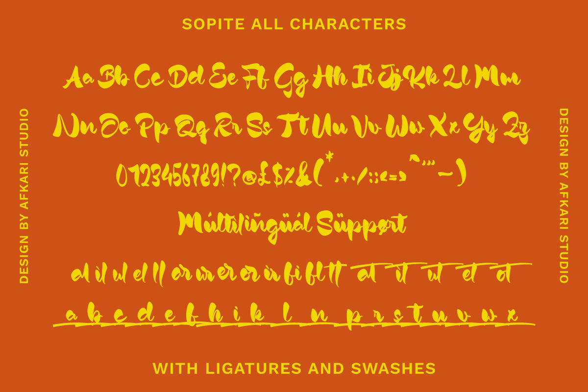 Sopite - Handwritten Bold Script Fon, a Script Font by Afkari Studio (Photo 2 of 7)