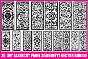 Decorative Floral Panel Silhouette, an Illustration by musafir_fashion (Thumbnail 1 of 21)