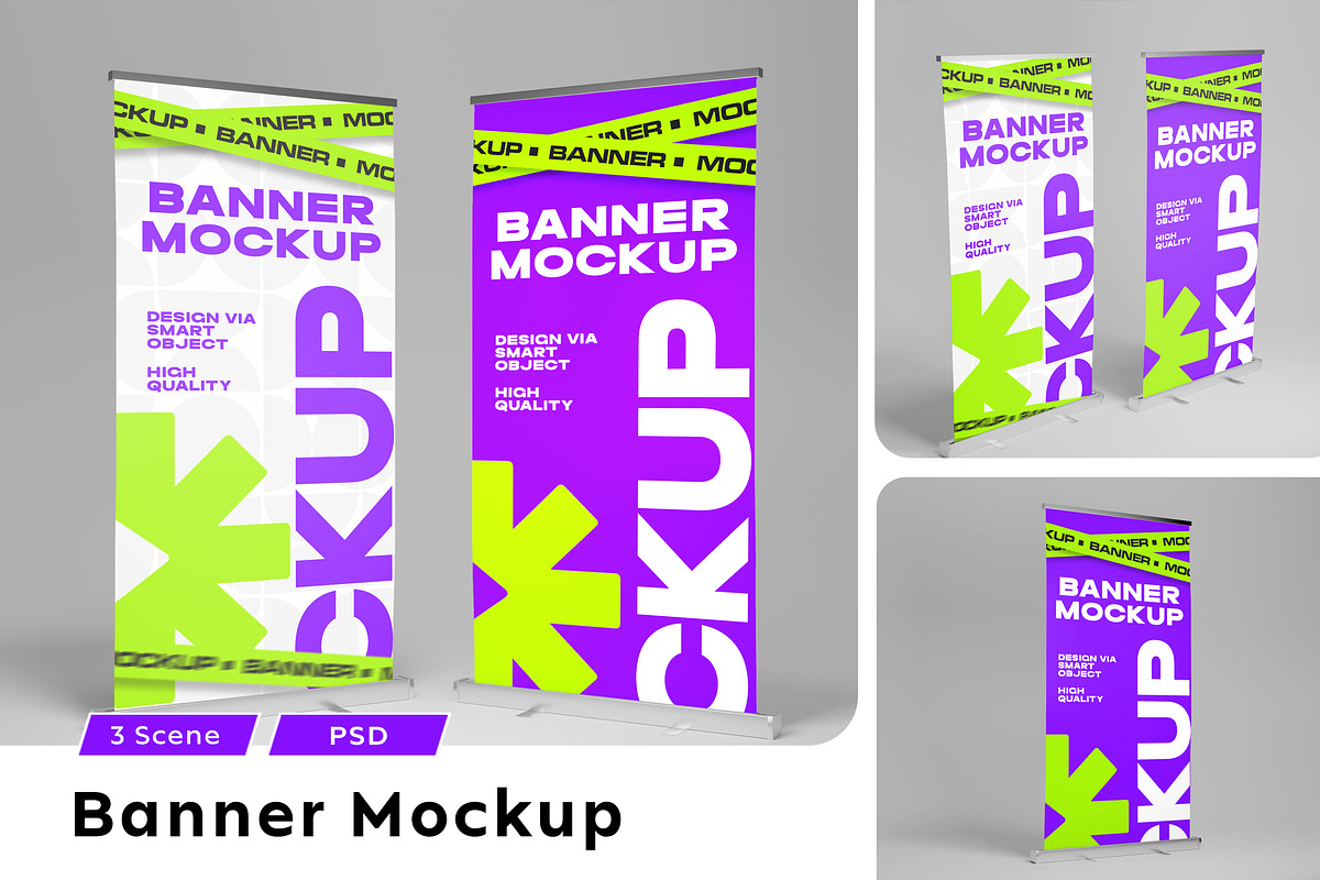 Roll Up Banner Mockup, a Product Mockup by Mockupnine (Photo 1 of 7)