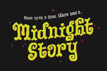 Midnight Story, a Blackletter Font by Orenari