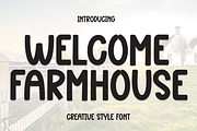 Welcome Farmhouse | Script Font, a Script Font by Scratchones (Thumbnail 1 of 8)