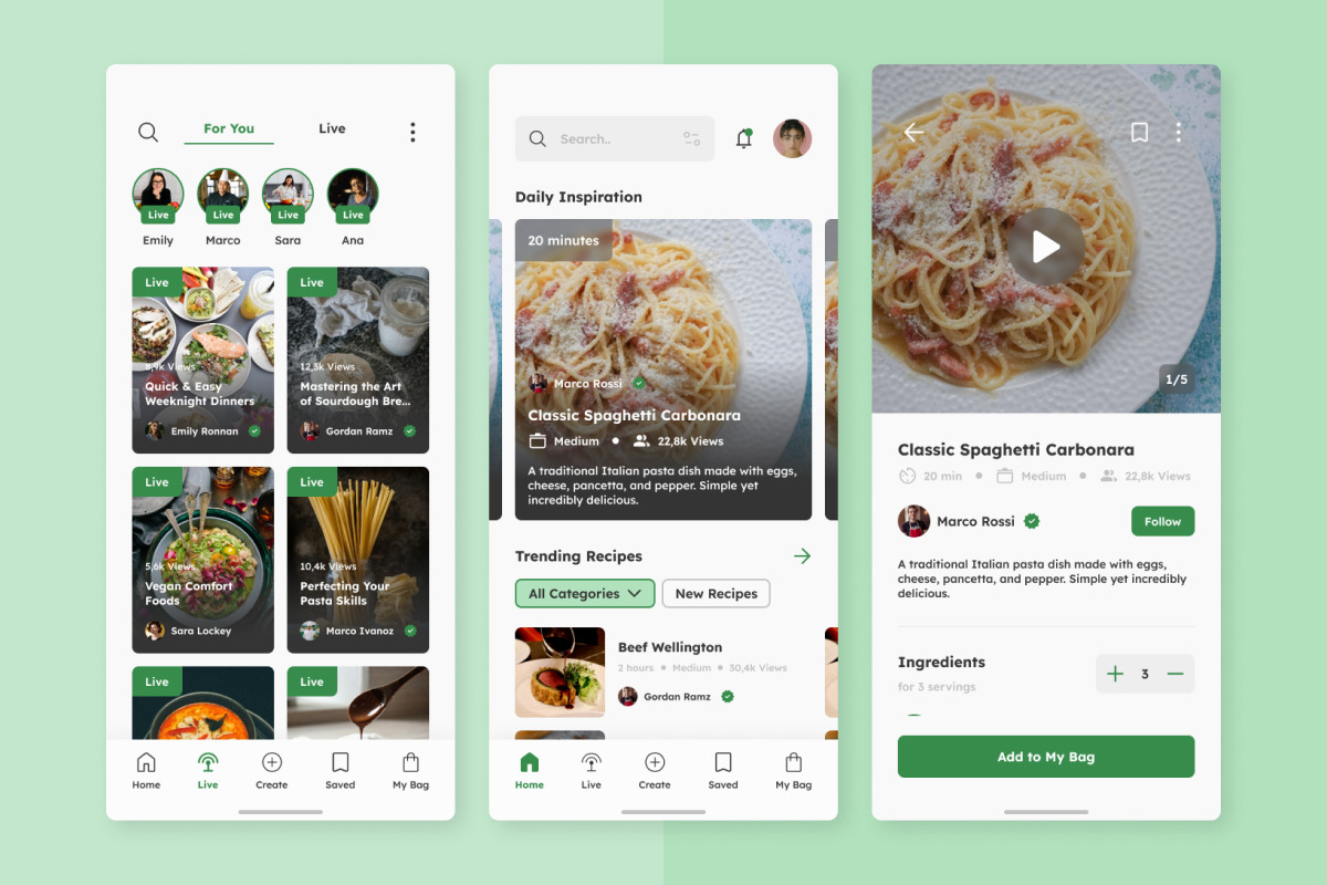 NomNom - Food Recipe Mobile App, an App Template by twinstd (Photo 5 of 5)