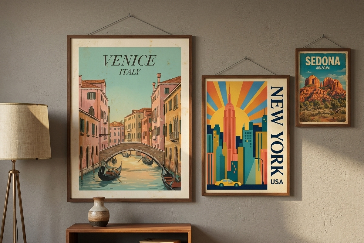 50 Vintage Travel Poster Printable, a Decorative Illustration by Image for Sale (Photo 2 of 3)