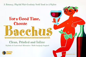 PM Bacchus Bouncy Retro Serif