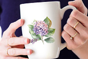 Hydrangea clipart, blue watercolor, a Decorative Illustration by ElenazlataArt (Thumbnail 8 of 8)