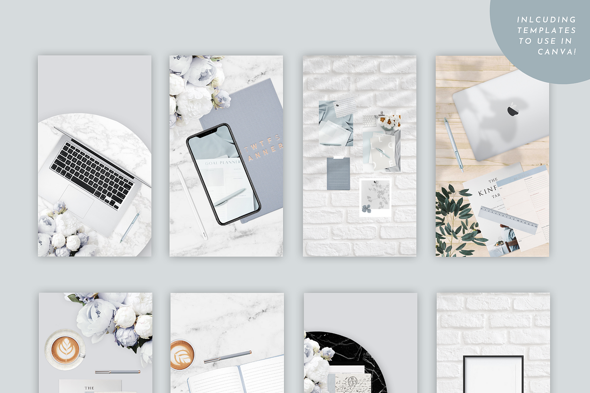 Blue Silver Mockups + Scene Creator, a Books & Magazine Mockup by Girl Boss Stock (Photo 3 of 9)