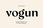 Vogun Minimal Modern Font, a Sans Serif Font by Yukita Creative (Thumbnail 1 of 10)