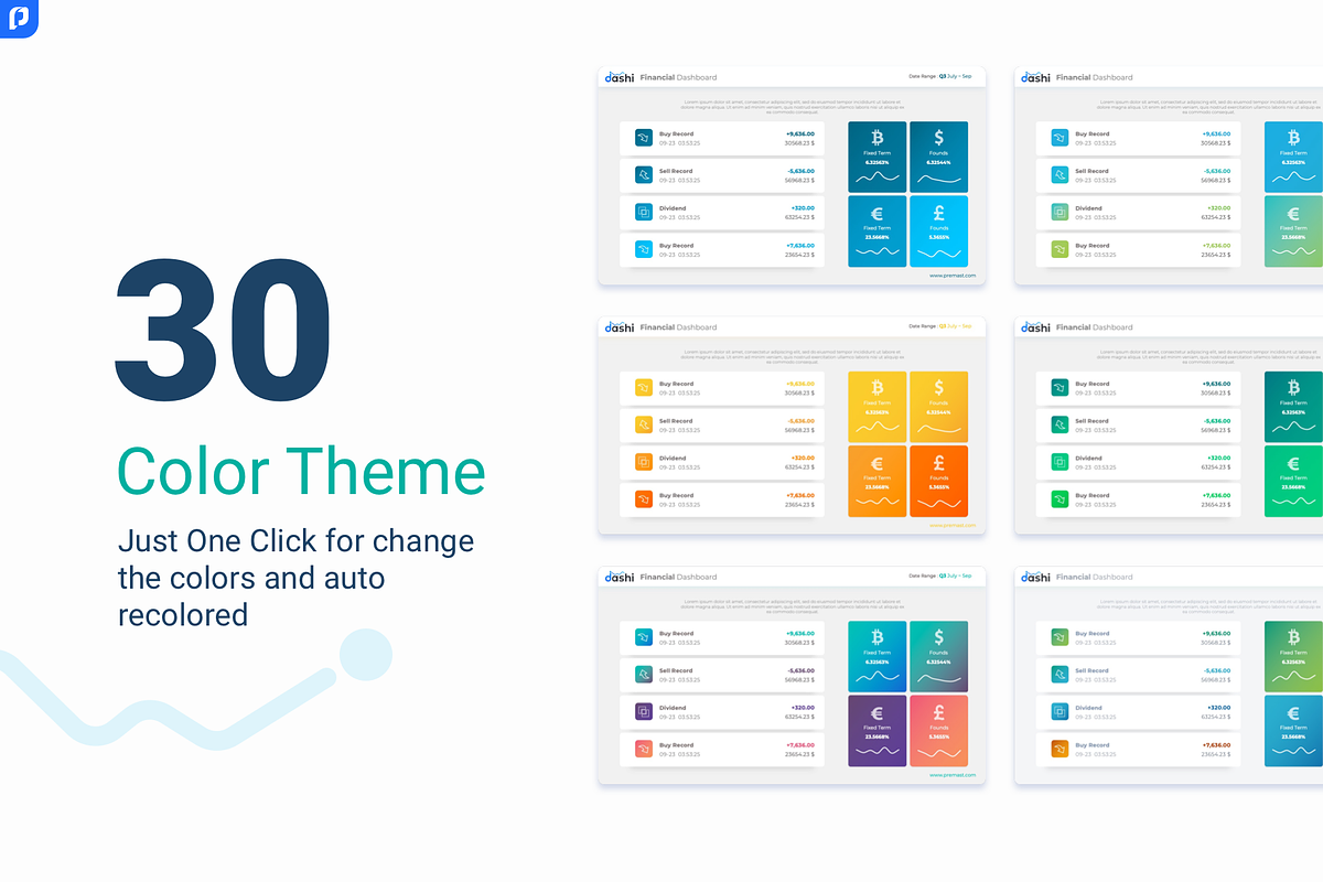 Dashi- Dashboard PowerPoint Template, a Presentation Template by Premast (Photo 7 of 13)