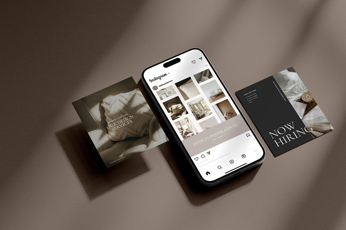Interior Design Social Templates, a Social Media Template by Rewild Brand Studio