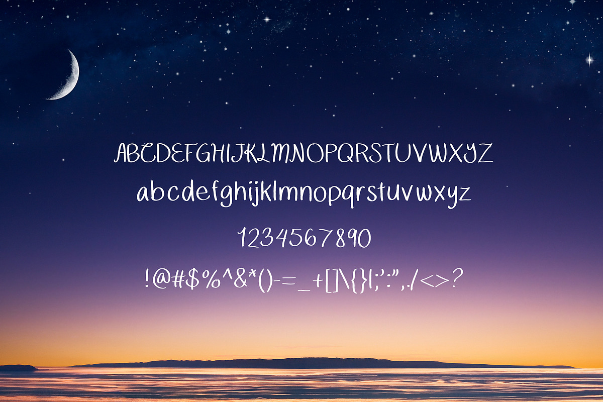 RD Over the Moon - Hand Drawn Font, a Sans Serif Font by RissDesign (Photo 3 of 3)
