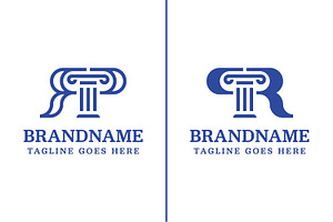 Letters PR or RP Pillar Law Logo, a Branding & Logo Template by Pray Art Design Studio