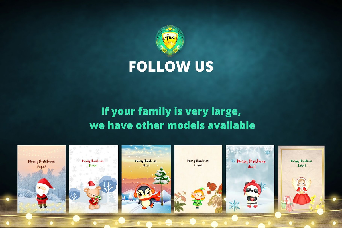 Christmas Card Templates Canva Set, a Card Template by Ellis Art (Photo 5 of 5)