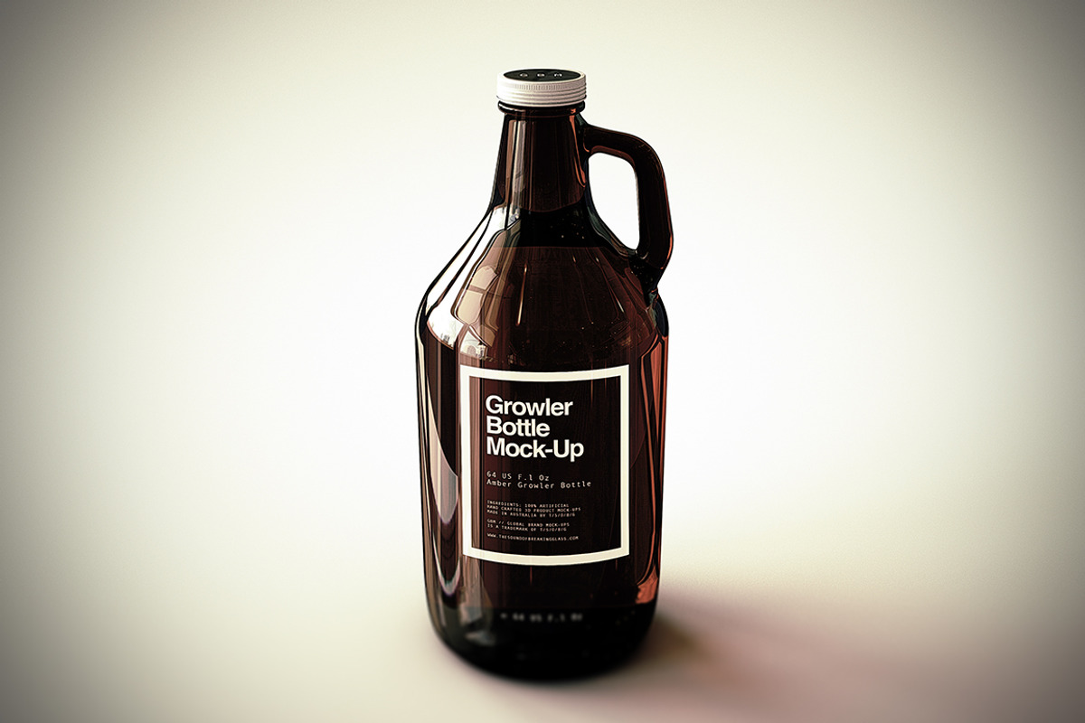 Growler Beer Bottle Mock-Up, a Household Mockup by TSOBG (Photo 25 of 33)
