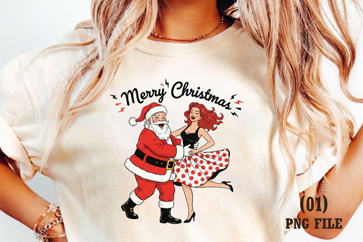 Merry Christmas Dancing Santa PNG, an Illustration by DreamArtGraphic (Photo 1 of 5)