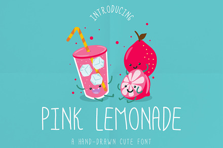 Pink Lemonade a hand-drawn cute font