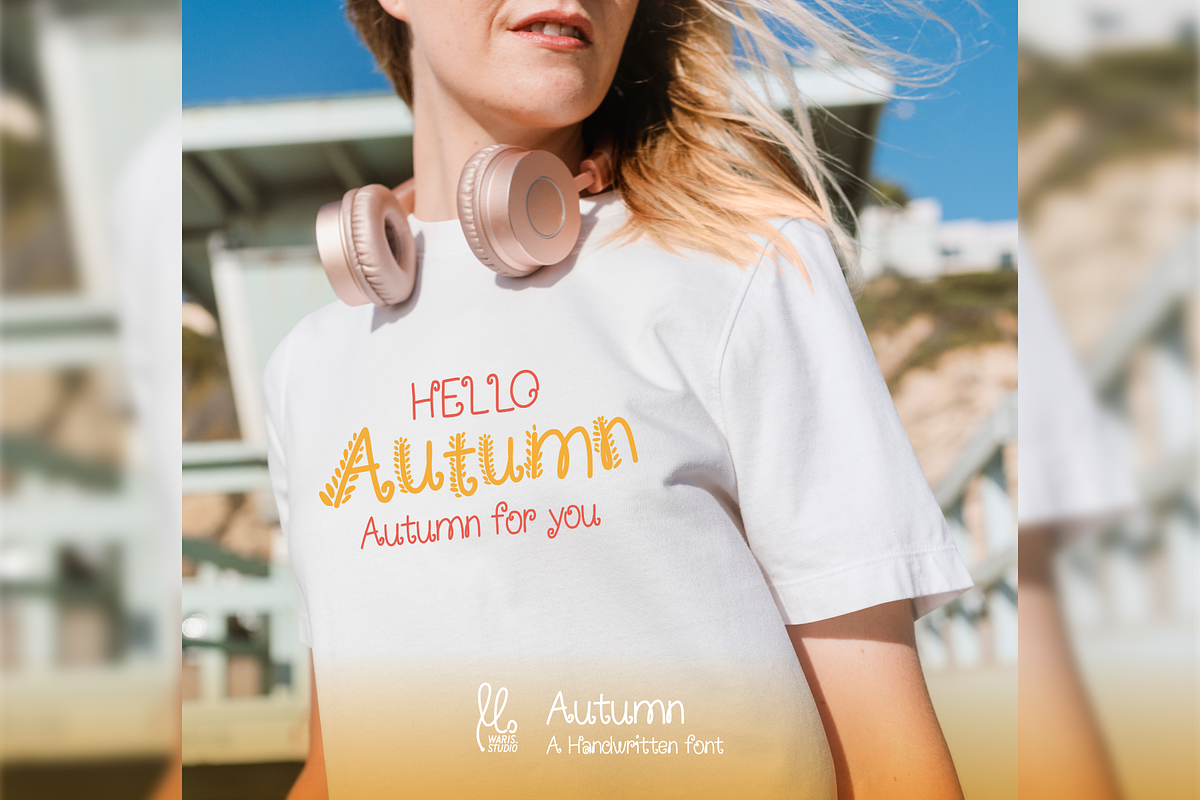 Autumn Font: A cozy, handwritten, a Handwritten Font by Waris Studio (Photo 3 of 6)