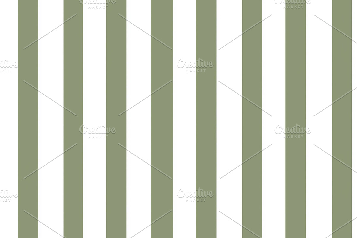 Seamless pattern, vertical striped pattern with olive green and, a Pattern Graphic by Studio ANNA