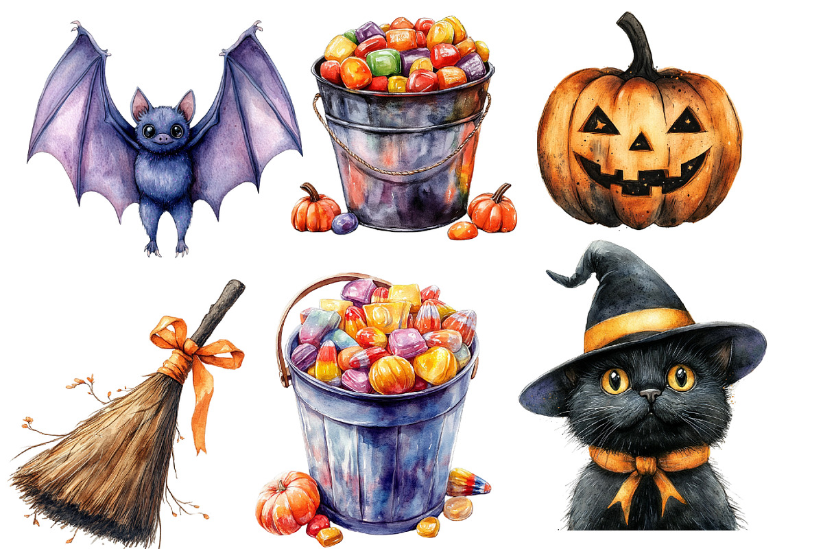 Happy Halloween Collection Clipart, a Work Illustration by cherrydesign (Photo 3 of 4)