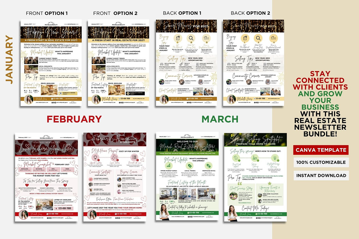 Real Estate Full Year Newsletters preview 3