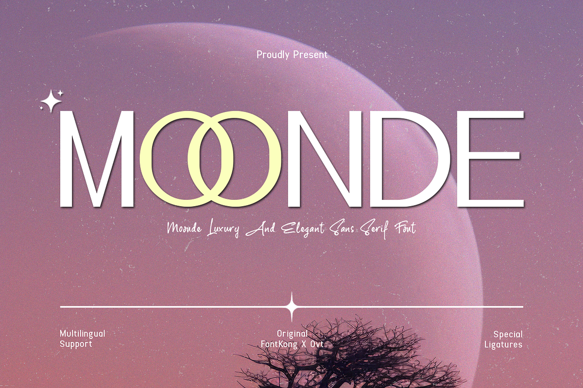 Moonde – Luxury & Elegant Sans Serif, a Sans Serif Font by overlaytemplates (Photo 1 of 5)