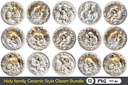 Holy Family Ceramic Style Cliparts, a Decorative Illustration by Genius Graph (Thumbnail 1 of 3)