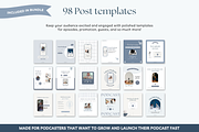 Podcast mega bundle Canva template, a Social Media Template by Cate Creates (Thumbnail 4 of 10)