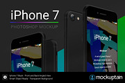 Iphone 7 Mockup Angled Black, an iPhone Mockup by mockuptain (Thumbnail 1 of 7)