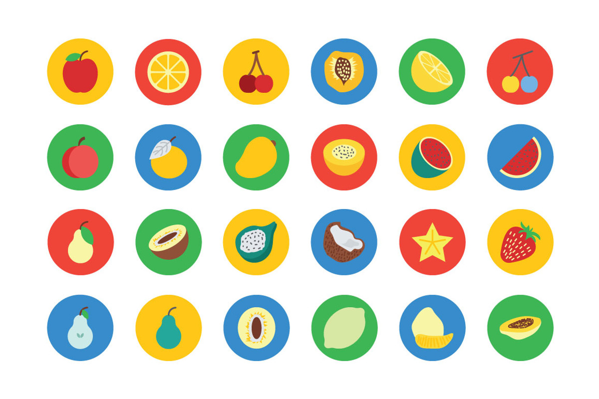 100+ Fruit and Vegetable Vector Icon preview 2