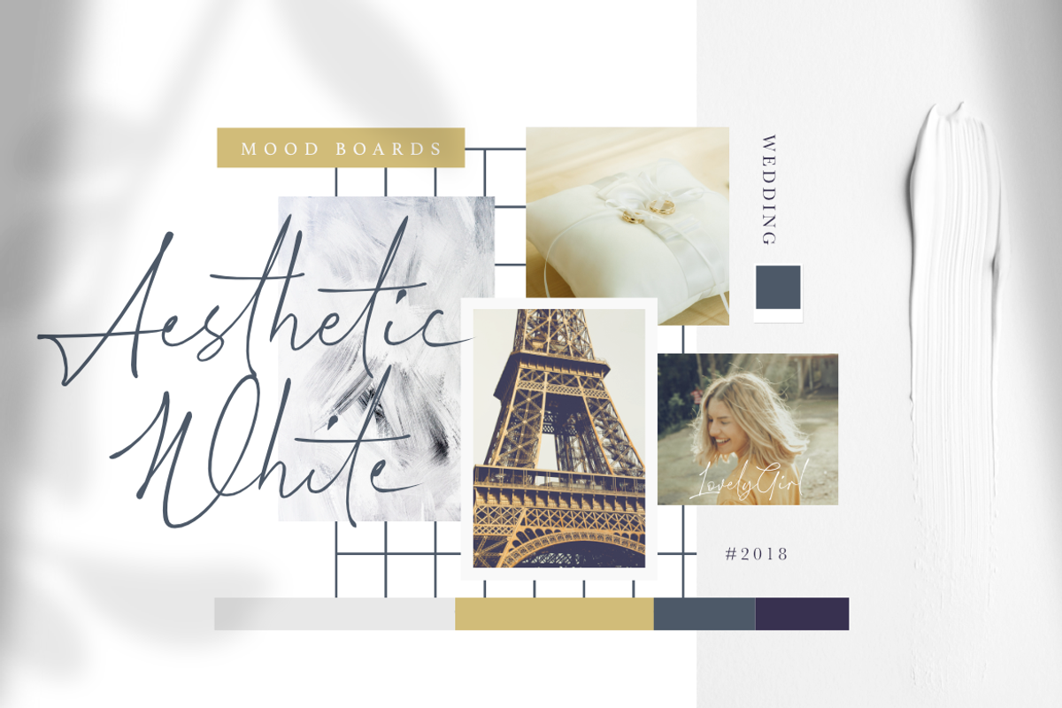 Aesthetic White | Handwritten Font preview 2