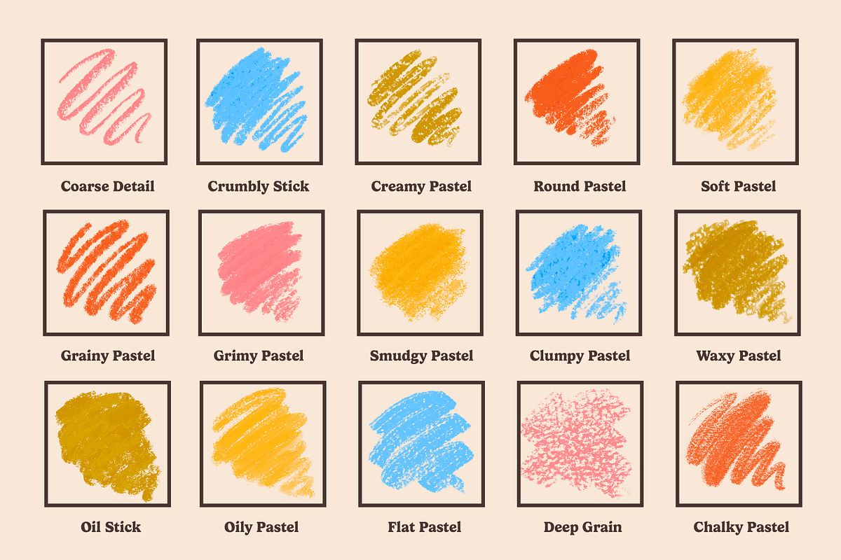 Creamy Oil Pastels For Procreate, a Brush Add-On by seamless team (Photo 5 of 5)