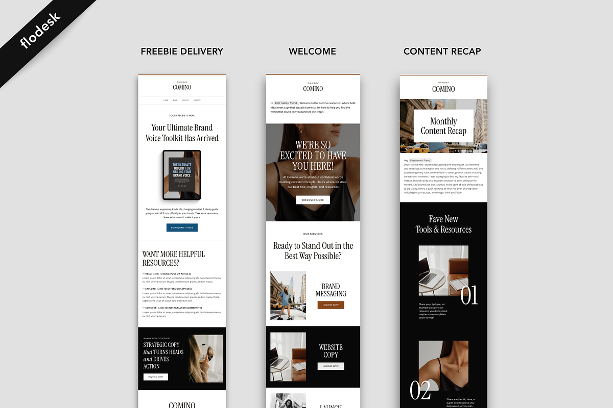 Flodesk Email Templates | Comino, an Email Template by Designorina (Photo 4 of 9)