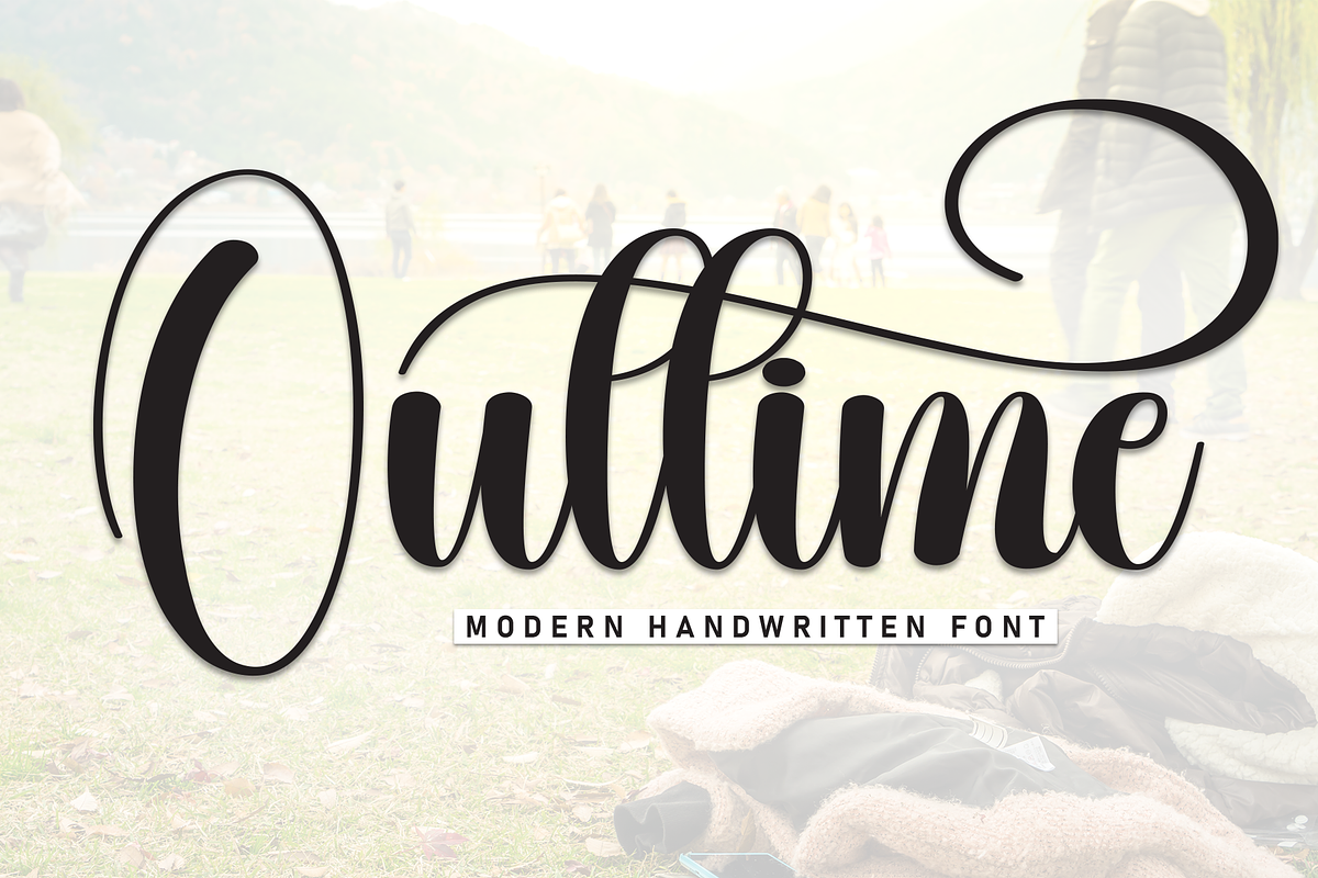Outtime | Script Font, a Handwritten Font by Scratchones (Photo 1 of 8)