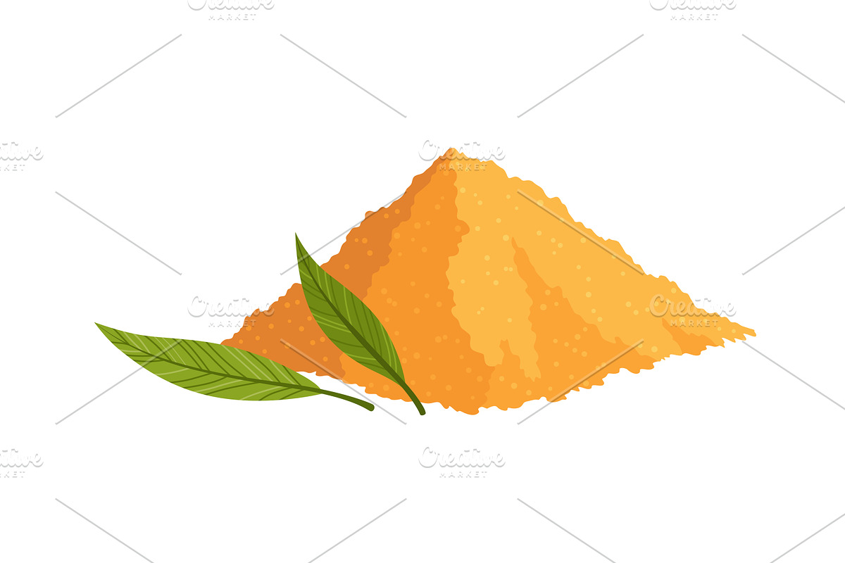Turmeric root plant, icon. Natural, a Food Illustration by the8monkey
