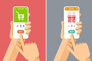 Phone in Hand Mockup Set 4, an Object Graphic by karetniy (Thumbnail 5 of 6)