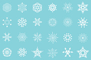 Golden snowflakes clip art set., an Icon by mcherevan (Thumbnail 4 of 4)