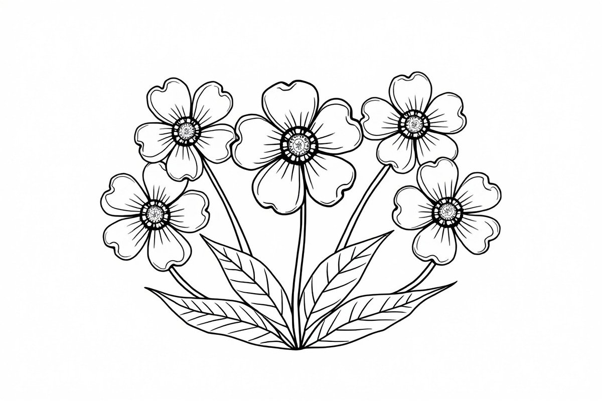 Hand Drawn Floral Coloring Pages, an Illustration by hafijul (Photo 7 of 9)