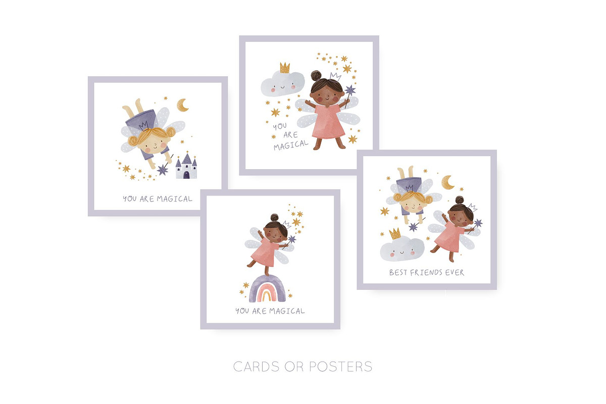 Watercolor Little Fairy, a Decorative Illustration by Cute And Wild (Photo 4 of 5)