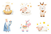 Christmas nativity clip art cute ani, an Illustration by CreationArt (Thumbnail 5 of 5)