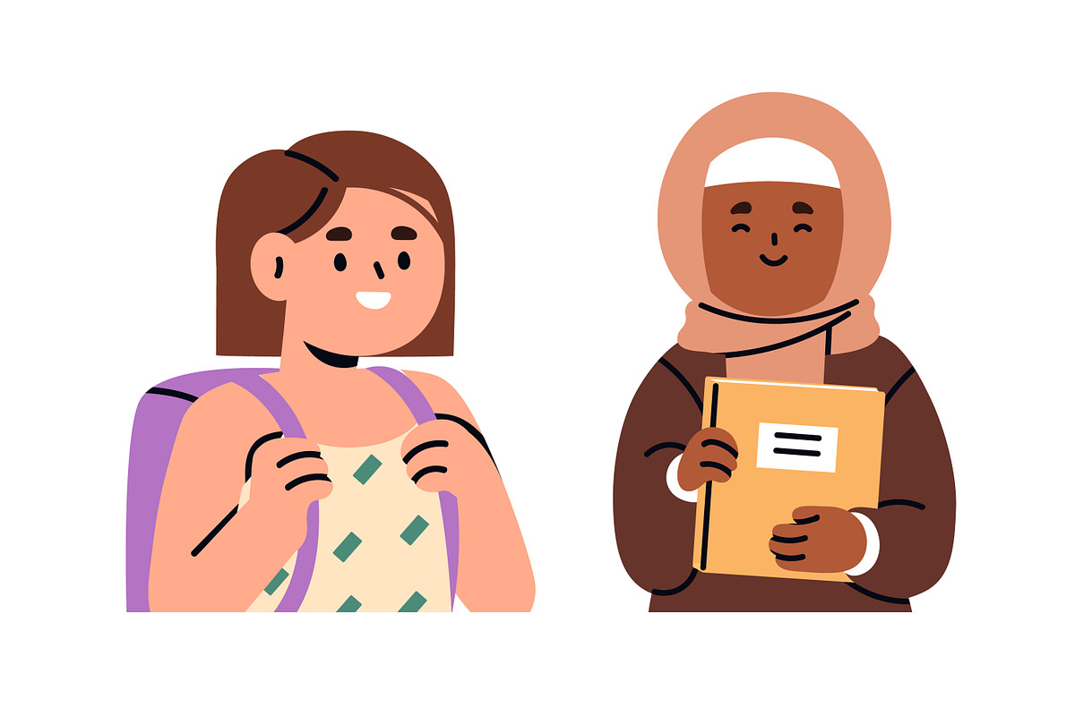 Kids students study at school set, an Education Illustration by Good Studio (Photo 3 of 16)