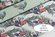 Tropical Garden Pattern Collection, a Wallpaper Graphic by sizileon (Thumbnail 4 of 5)