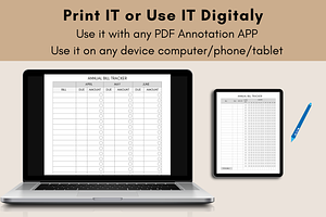 Printable Bill Payment Tracker