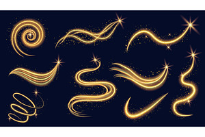 Glitter golden dust, an Illustration by alexdndz
