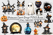 Halloween Clipart Design PNG Bundle2, a Decorative Illustration by Moon Studio (Thumbnail 1 of 5)