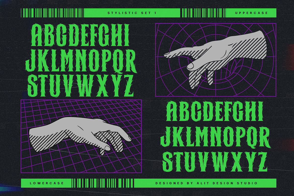 Metal Thorn Typeface, a Blackletter Font by alit design (Photo 5 of 20)