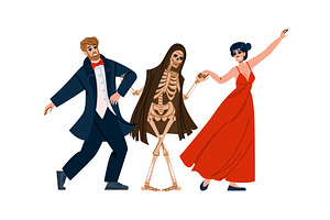 allegory danse macabre vector, a Person Illustration by pikepicture