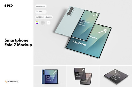 Smartphone Galaxy Z Fold 7 Mockup, an Android Mockup by DSNA Mockup